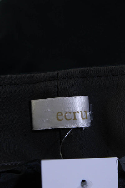 Ecru Womens High Rise Flat Front Slim Straight Dress Pants Dark Blue Size 10