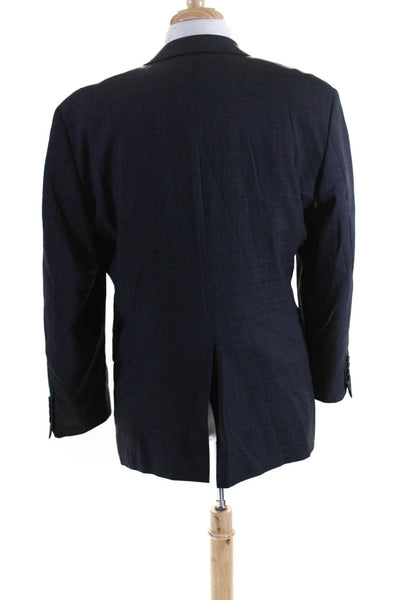 Lauren Ralph Lauren Mens Wool Check Print Two Button Blazer Jacket Gray Size 42R
