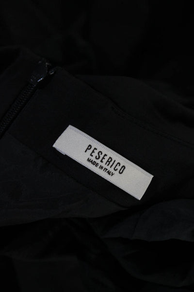 Peserico Womens Long Sleeves Full Length Dress Black Size EUR 48