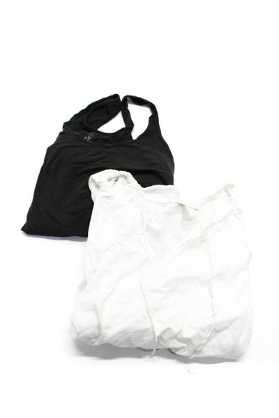 Twenty Montreal LNA Womens Ribbed Knit Cropped Shirts White Brown