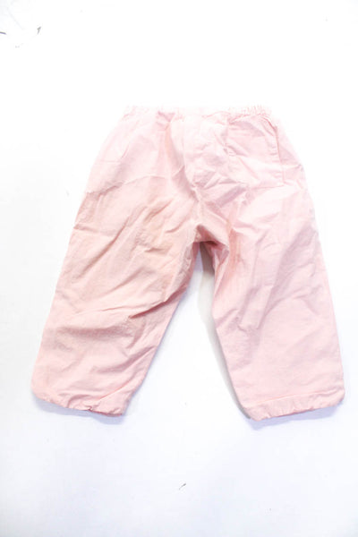 Bonpoint Childrens Girls Elastic Waist Poplin Pants Light Pink Size 18M