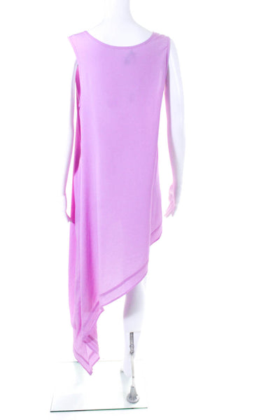 Cameo Women's Sleeveless Asymmetric Hem Shift Dress Pink Size 4