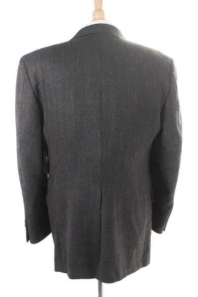 Hickey Freeman Collection Men's Two Button Wool Blazer Blue Beige Size 42R