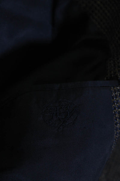 Hickey Freeman Collection Men's Two Button Wool Blazer Blue Beige Size 42R