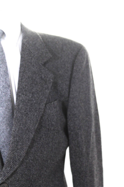 Mani Men's Two Button Wool Fully Lined Blazer Jacket Gray Size 40R