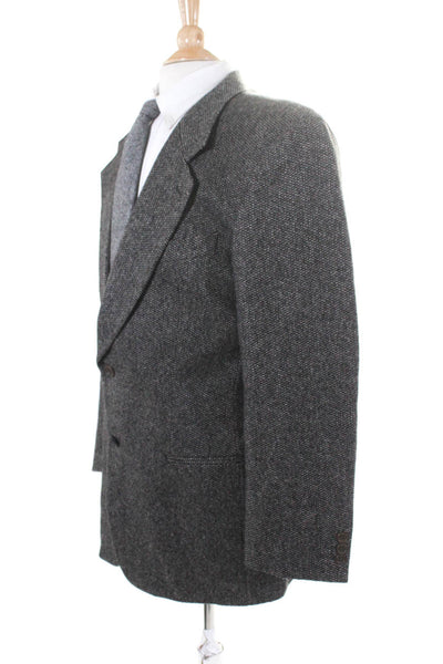 Mani Men's Two Button Wool Fully Lined Blazer Jacket Gray Size 40R