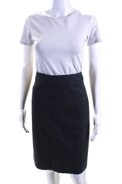 Elie Tahari J Crew Women's Knee Length Pencil Skirts Blue Gray Size 8 Lot 2