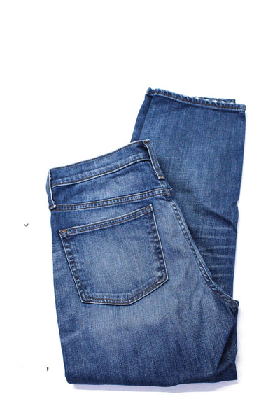 J Crew Womens Straight Crop Jeans Slim Leg Pants Brown Blue Size 6 28 Lot 2