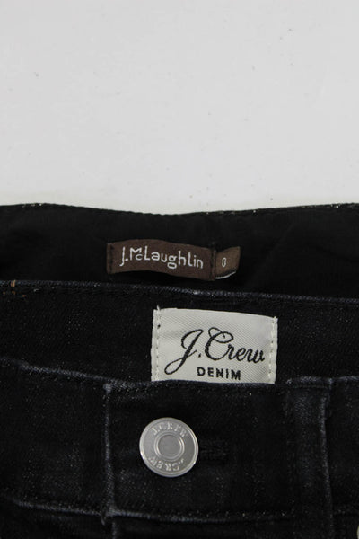 J Crew J McLaughlin Women's Straight Jeans Printed Pants Black Size 25 0 Lot 2