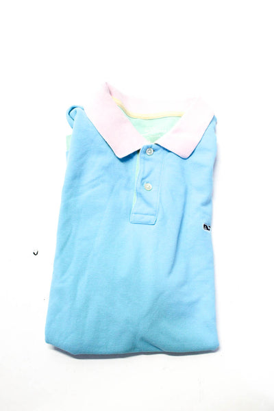 Reiss Vineyard Vines Men's Printed Button Down Shirts Blue Pink Size L XL Lot 2