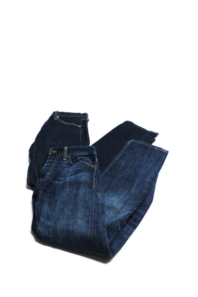 J Brand Mens Solid Cotton Dark Wash Straight Leg Denim Jeans Blue