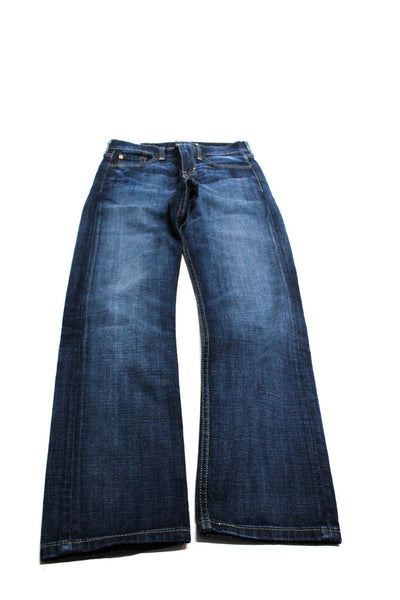 Levis Mens Cotton Medium-Wash Mid-Rise Straight Denim Jeans Blue Size 28 Lot 2