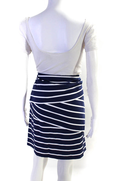 J. Mclaughlin BB Dakota Womens Striped Print Skirts Blue White Size M 8 Lot 2