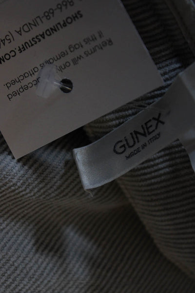 Gunex Womens Slim Leg Mid Rise Crop Corduroy Pants Light Gray Size 2