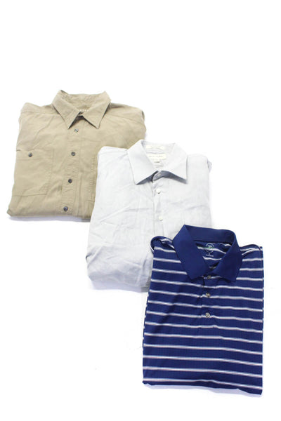 John W. Nordstrom Mens Dress Polo Shirts Size 17 36 16.5 Large Lot 3