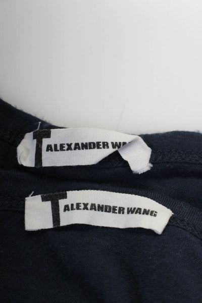 T Alexander Wang Womens Tunic Tee Shirt Tank Top Navy Size XS Small Lot 2