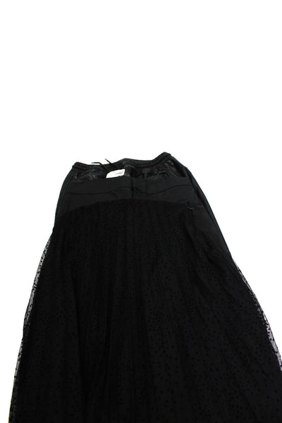 Zara Women's Zip Flare Line Maxi Skirt Black Size S Lot 3