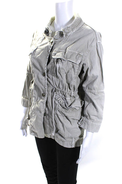 Current/Elliott Womens 'The Military Parka' Oversized Jacket Army Green Size 0