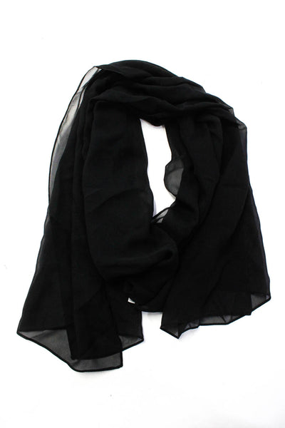 Adrienne Landau Kay Unger New York Womens Black Silk Sheer Shawls Size OS Lot 2