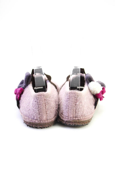 Haflinger Girls Wool Mary Jane Slippers Purple Brown Size EUR 29 US 12.5 Lot 2