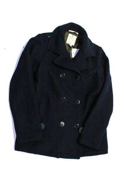 Scotch R'Belle Girls Shearling Long Sleeve Double Breasted Coat Blue Size 14