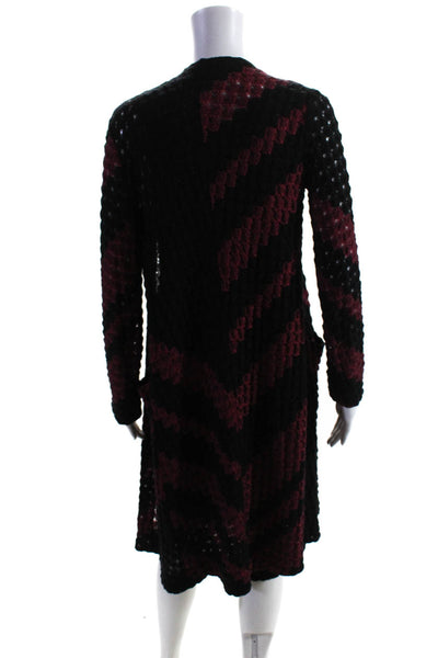 Missoni Orange Label Womens Chevron Sweater Dress Twinset Pink Black IT 40 42