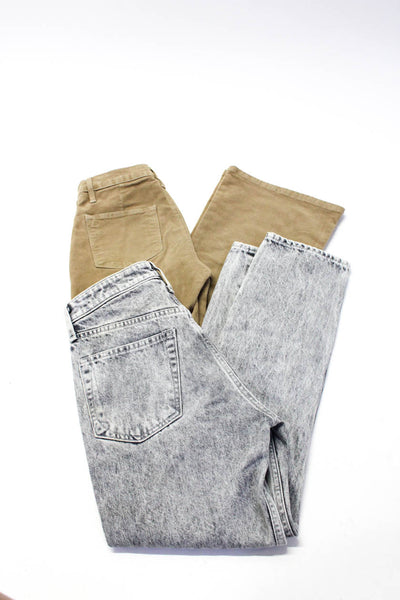 Frame Women's Zip High Waist Corduroy Bootcut Pant Beige Size 24 Lot 2