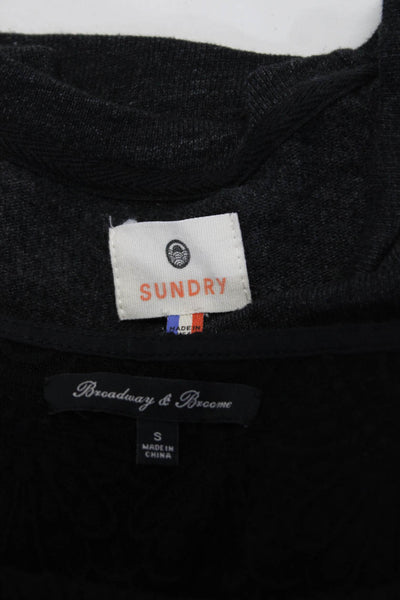 Sundry Broadway & Broome Womens Sweater Blouse Gray Black Size 1 Small Lot 2