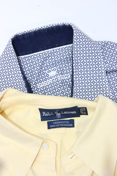 Ralph Lauren Men's Collar Long Sleeves Button Down Shirt Yellow Size 17-34 Lot 2