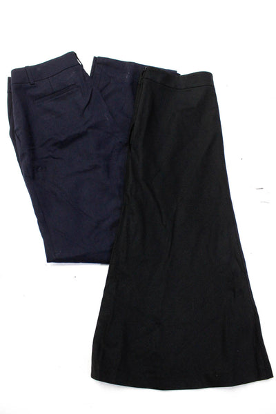 Theory J Crew Womens Midi Skirt Dress Trousers Pants Black Blue Size 6 2 Lot 2