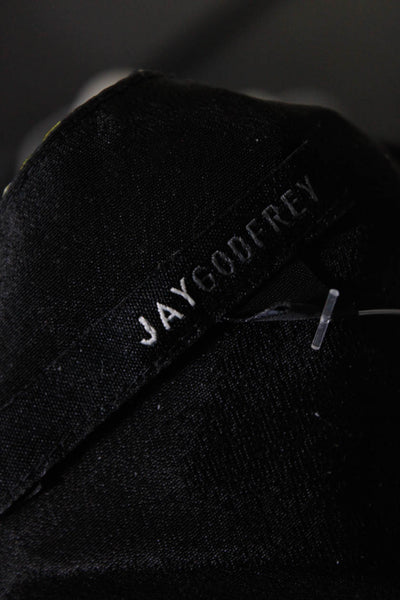 Jay Godfrey Women's Spaghetti Strap FLoral Print Wide Leg Jumpsuit Black Size 0