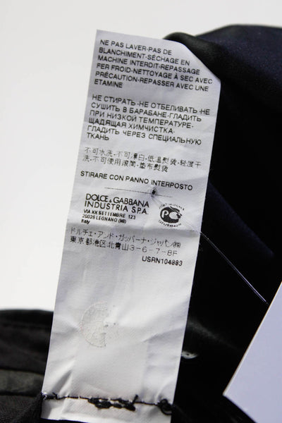 D&G Dolce & Gabbana Womens Lace Sides Dress Trousers Black White Size EUR 38