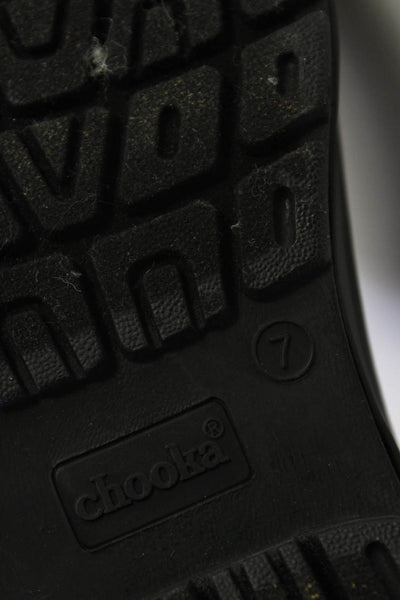 Chooka Women's Round Toe Rubber Waterproof Rubber Shoe Black Size 7