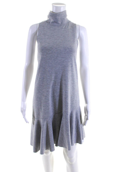 Leith Womens Mock Neck Sleeveless Midi Dress Gray Size Extra Small