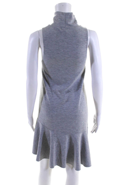 Leith Womens Mock Neck Sleeveless Midi Dress Gray Size Extra Small