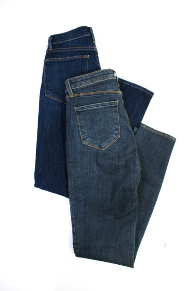 L'Agence Frame Women's Medium Wash Skinny Jeans Blue Size 24 23, Lot 2