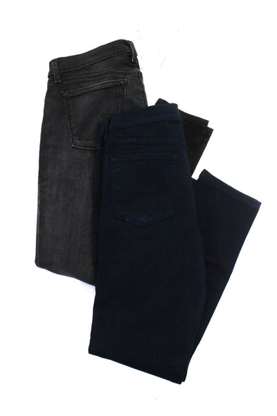 J Brand Frame Denim Womens Skinny Leg Jeans Graphite Black Blue Size 30 29 Lot 2