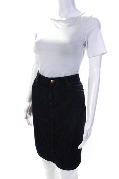 Joes Jeans Womens Unlined Denim Mini Pencil Skirt Dark Blue Cotton Size 29