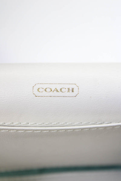 Coach Women's Snap Closure Bifold Wallet White Size S