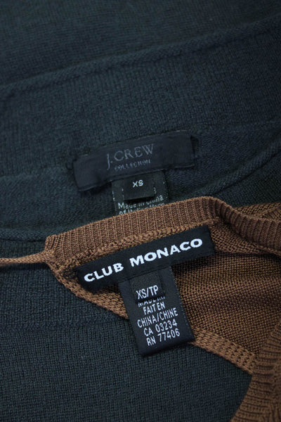 Club Monaco J Crew Collection Womens Shirt Sweater Brown Gray Size XS Lot 2