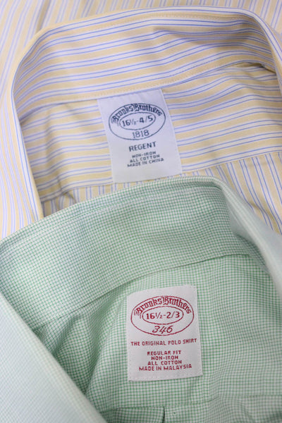 Brooks Brothers Men's Collar Long Sleeves Button Down Shirt Stripe Size 16 Lot 2