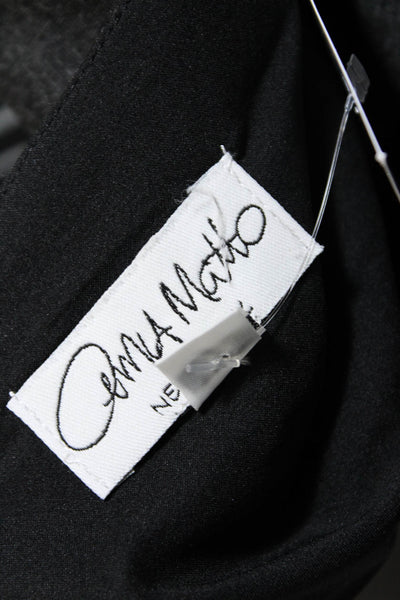 Amy Matto Womens Back Zip 3/4 Sleeve V Neck Twist Sheath Dress Gray Size 4