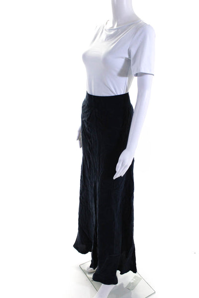 Reiss Womens Zippered Unlined High Rise Long Maxi Skirt Dark Blue Size 0