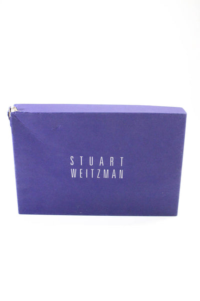 Stuart Weitzman Womens Quilted Satin Slingback Stiletto Pumps Black Size 7.5