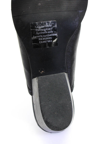 Treasure & Bond Women's Pointed Toe Block Heel Slip-On Mules Black Size 6