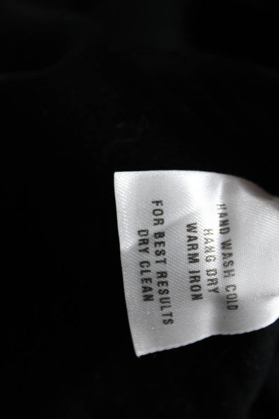 St. John Sport By Marie Gray Womens Cotton Short Sleeve Shirt Top Black Size S