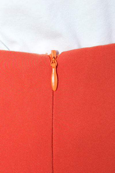 Ruty Paris Womens Orange Lined Front Pockets Zip Back A-line Skirt Size L