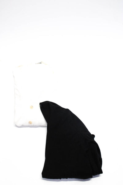 Bruno Manetti J Crew Womens Knit Wrap Top Cardigan Black White Size 42 S Lot 2