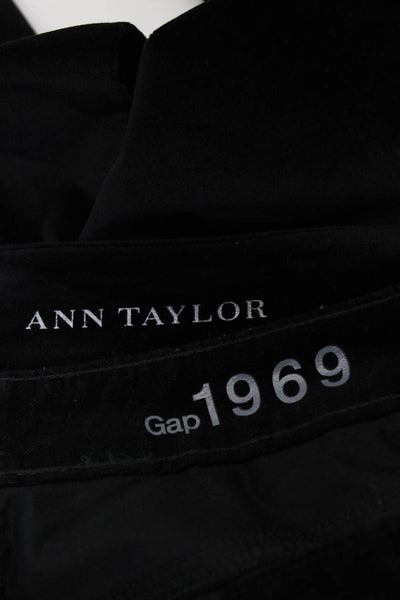 Ann Taylor Gap Women's Velour Skinny Ankle Pants Black Size 6 Lot 3