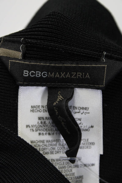BCBGMAXAZRIA Womens Stretch Knit Pencil Skirt Black Size Medium